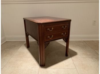 Beautiful Lane Furniture Mahogany Side Table With Single Drawer