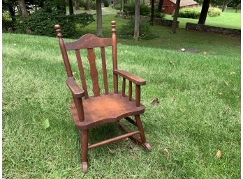 Child’s Vintage Wood Rocking Chair