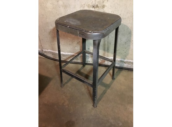 Industrial Square Stool