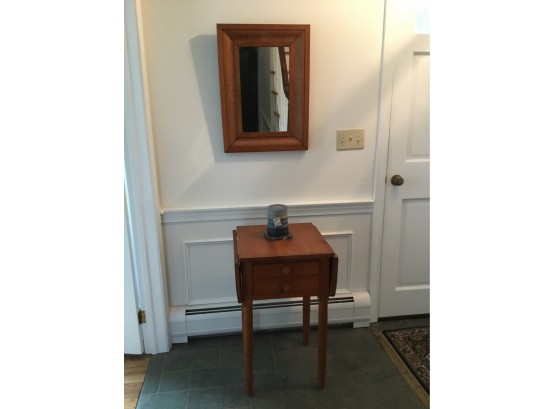 Drop Leaf Side Table And Mirror