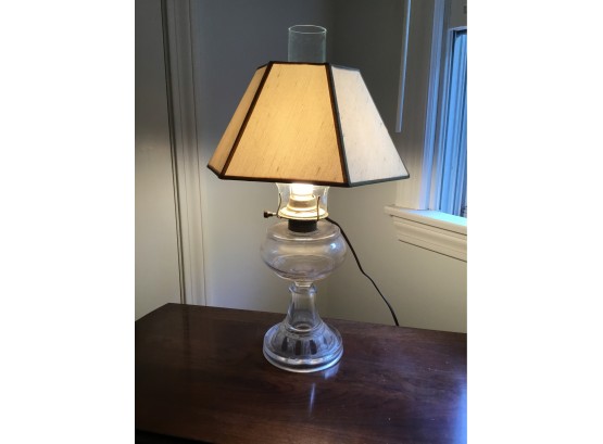 Antique Glass Lantern Bass Lamp