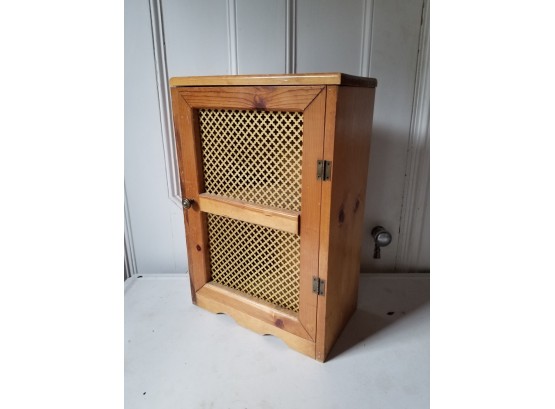 Vintage Pine And Brass Cabinet
