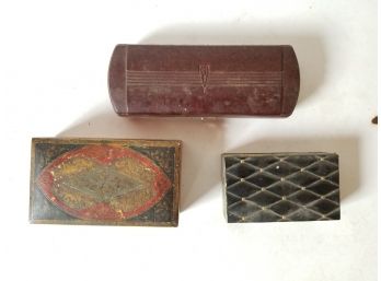 Vintage Trinket Boxes - Wood, Metal, Bakelite