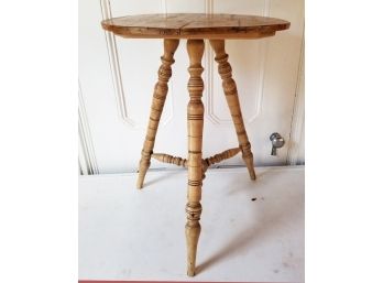 Antique Pine Turned Leg Side Table