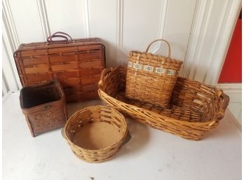 Baskets - Includes Rare Pyrex Woven Trivet/Carrier