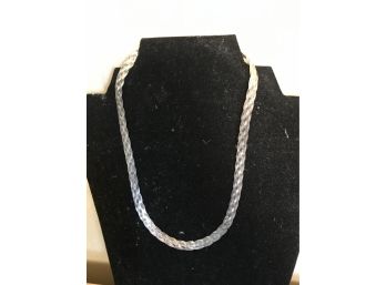 Sterling Silver Wide Necklace