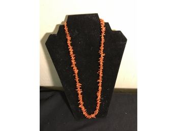 Very Long Coral Necklace