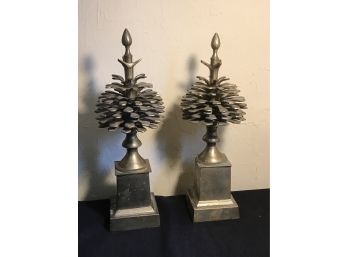Pair Of Very Heavy  Brass Ornaments