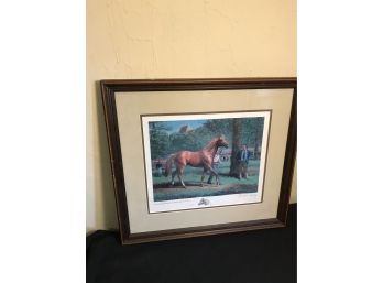 Nice J Cortez Signed Horse Print
