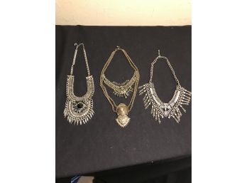 Three Very Large Custom Jewelry Necklaces