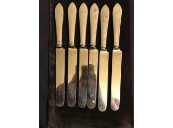 Set Of Six Tiffany & Co Sterling Silver Dinner Knifes