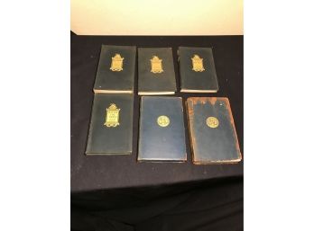 Six Antique Books - Leather Bond