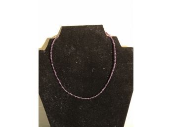 Sterling Silver And Amethyst Necklace