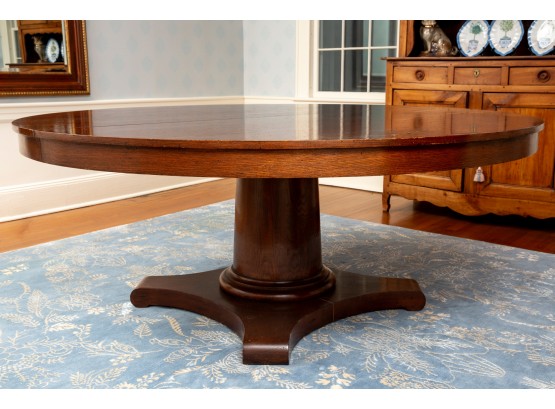 John Boone Chestnut Top And Apron Round Wood Pedestal Table (RETAIL $12,000)