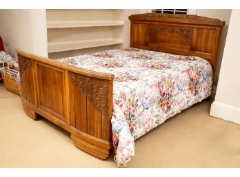 Carved Wood French Bed