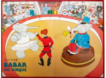 Babar Framed Circus Poster