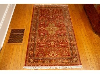 Hand Knotted Oriental Pakistan 100% Wool Area Rug From The Mogul Collection (RETAIL $1,480)
