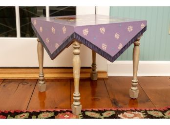 Berger Hand Painted Handkerchief Wood Table