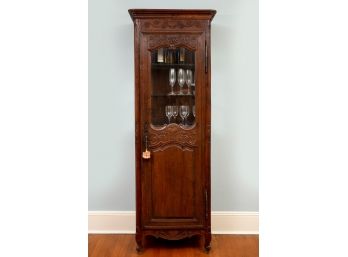 French Carved Wood Bar Cabinet