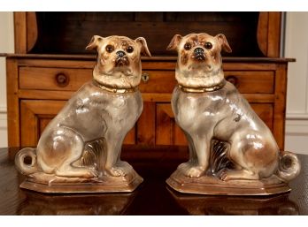 Pair Of Bull Dog Figurines