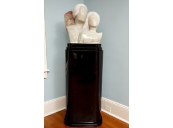 W. Tobias Signed Sculpture With Custom Made Swivel Stand