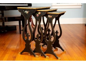 Victorian Style Nest Of Three Stacking Tables (RETAIL $2,400)