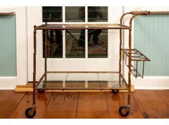 Metal And Glass Bar Cart