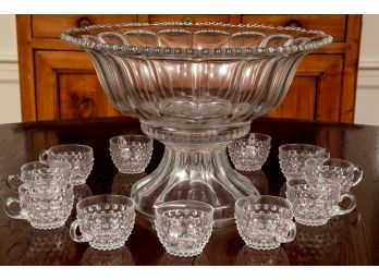 Punch Bowl + Twelve Matching Cups