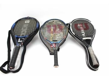 Three Tennis Rackets