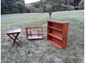 Photo Table And Two Shelving Units