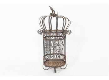 Antique Wrought Iron Birdcage