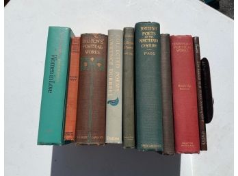 Nine Small Volumes, Cloth Bound, Classic Lit & Poetry