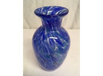 Gorgeous Blue Art Glass Vase