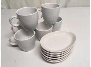 Pretty White Mug/Plate Set