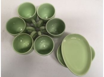 Pretty Green Mug/Plate Set