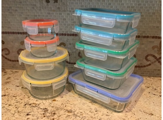 Covered Glass Storage Containers