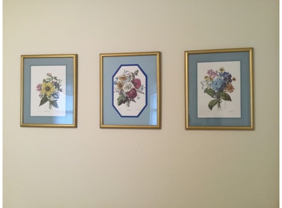 Set Of 3 Floral Prints
