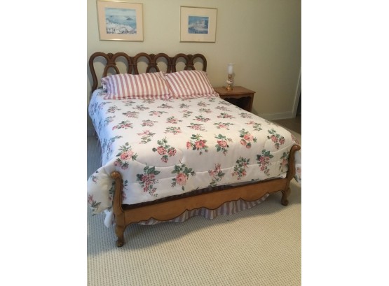 French Providential  Full Size Bed And Nightstand