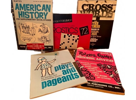 Vintage Crossword & Teaching Workbooks