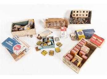 Collection Of Vintage Lightbulbs, Fuses And More