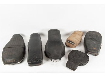 Collection Of Six Vintage Motorcycle Seats