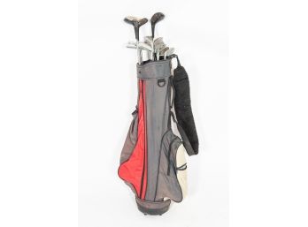 Set Of Twelve Golf Clubs In Bag