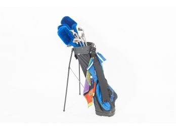 Set Of Twelve Rident Golf Clubs In Wilson Bag