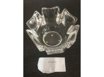 Orrefors Crystal Bowl Signed On The Bottom And Numbered