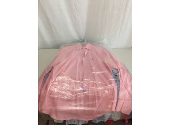 11 Dry Clean Dress Shirts In Plastic With A Tag On It
