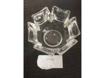 Orrefors  Crystal Bowl Signed And Numbered On The Bottom (do Not Bid On Item It Is Copied From Prior Lot)