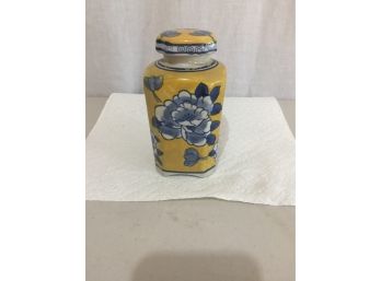 Ceramic Chinese Vase With A Lid Signed On The Bottom