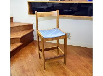Set Of 4 Solid Wood Counter Height Stools, 24' Seat Height