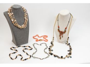 Fortunoff Five Strand Button Pearl Necklace, Rachel Reinhardt Necklace And More