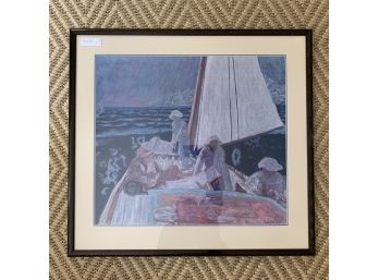 Vintage Fisherman Framed Print